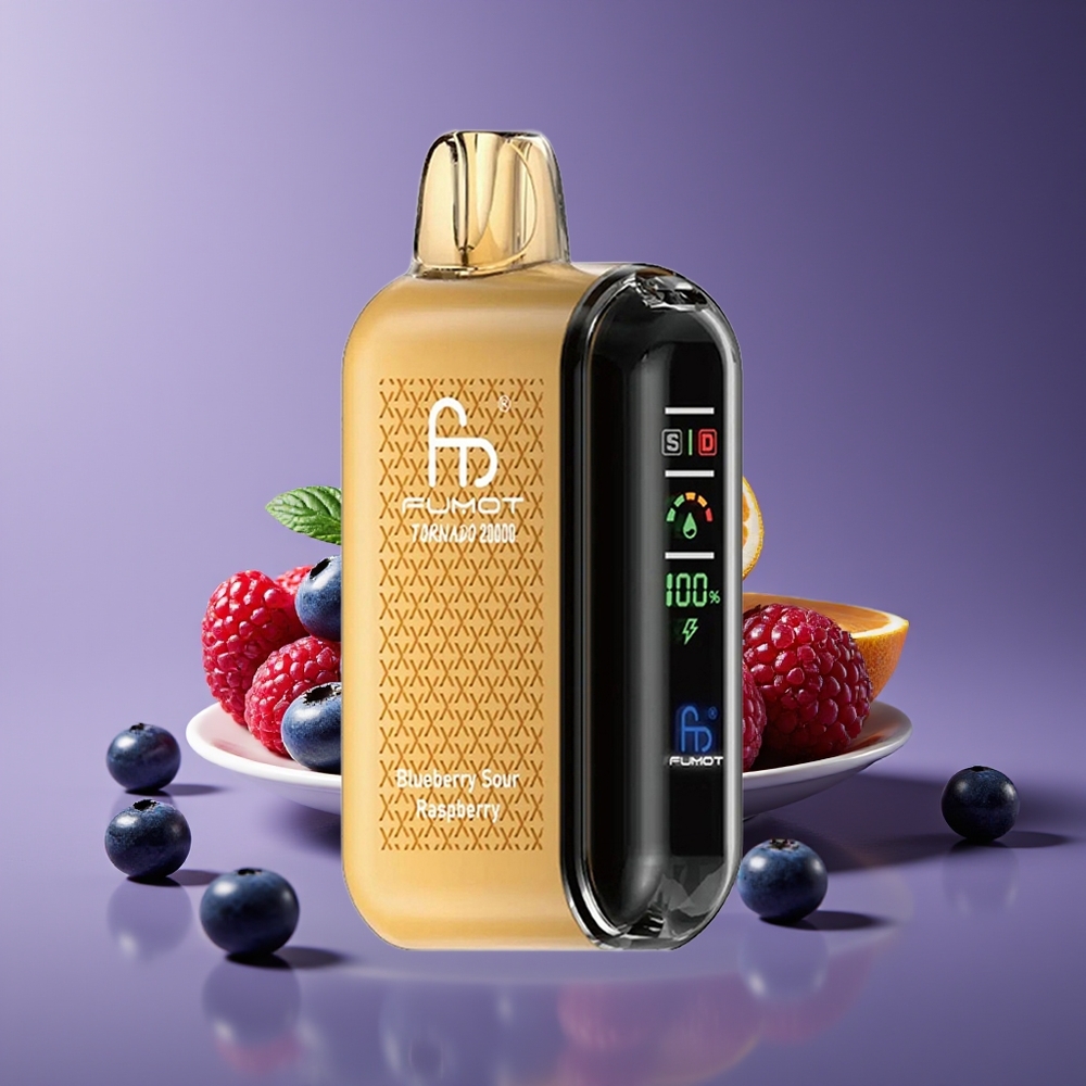 Fumot Tornado 20000 Puffs Dual Mesh 20ml Rechargeable Blueberry Sour Raspberry