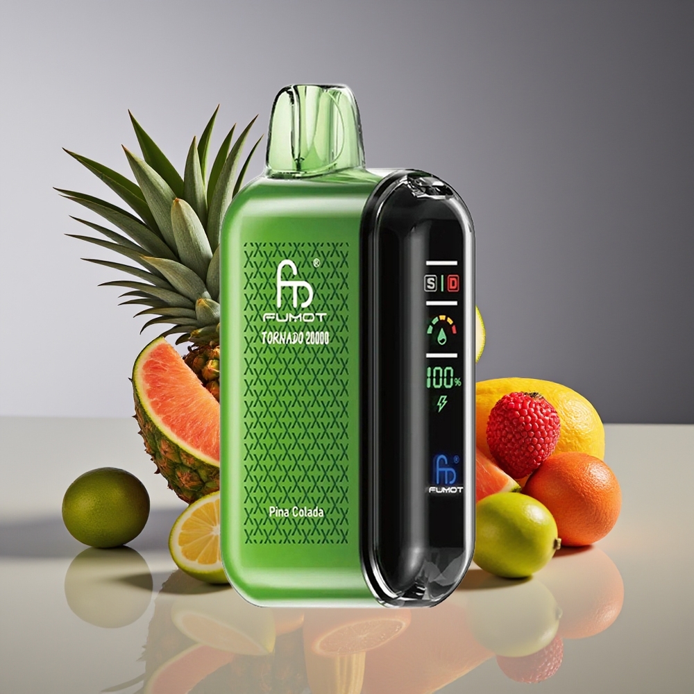 Fumot Tornado 20000 Puffs Dual Mesh 20ml Rechargeable Pina Colada Disposable Vape