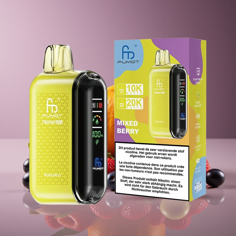 Fumot Tornado 20000 Puffs Dual Mesh Airflow Mixed Berry Disposable Vape