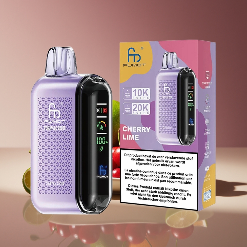Fumot Tornado 20000 Puffs Dual Mesh Cherry Lime Disposable Vape