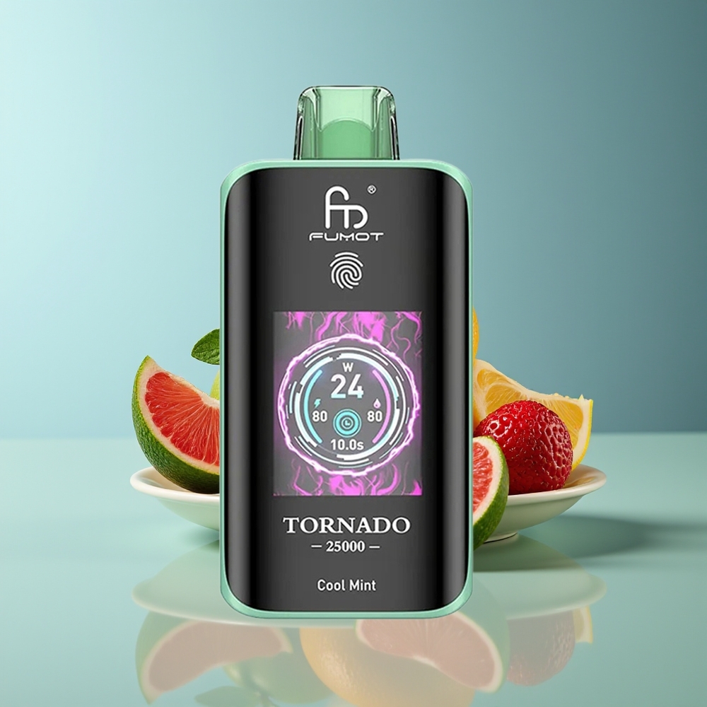 Fumot Tornado 25000 Puffs HD Rechargeable 20ml Disposable Vape Cool Mint