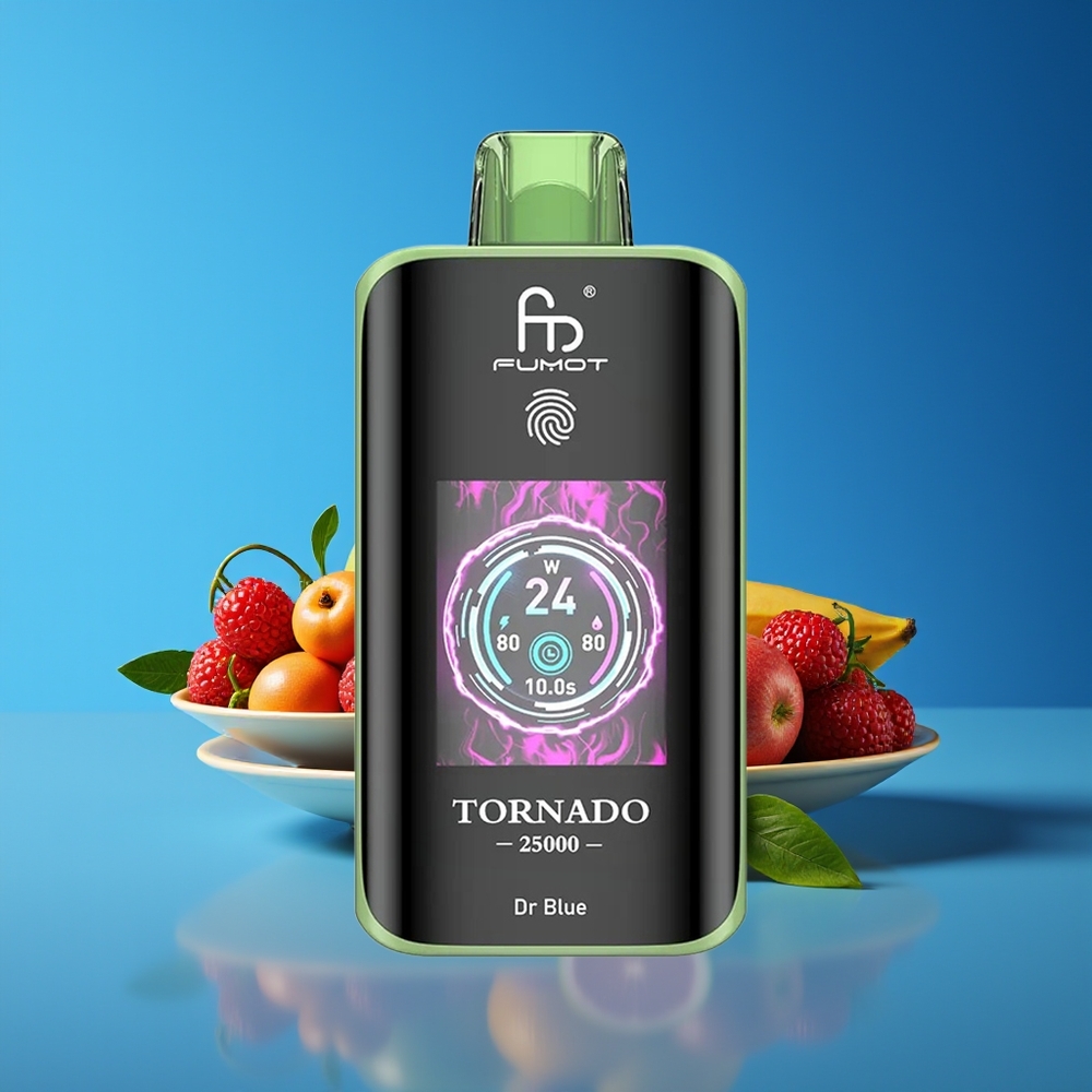 Fumot Tornado 25000 Puffs HD Screen 700mAh 20ml Type-C Rechargeable Dr Blue