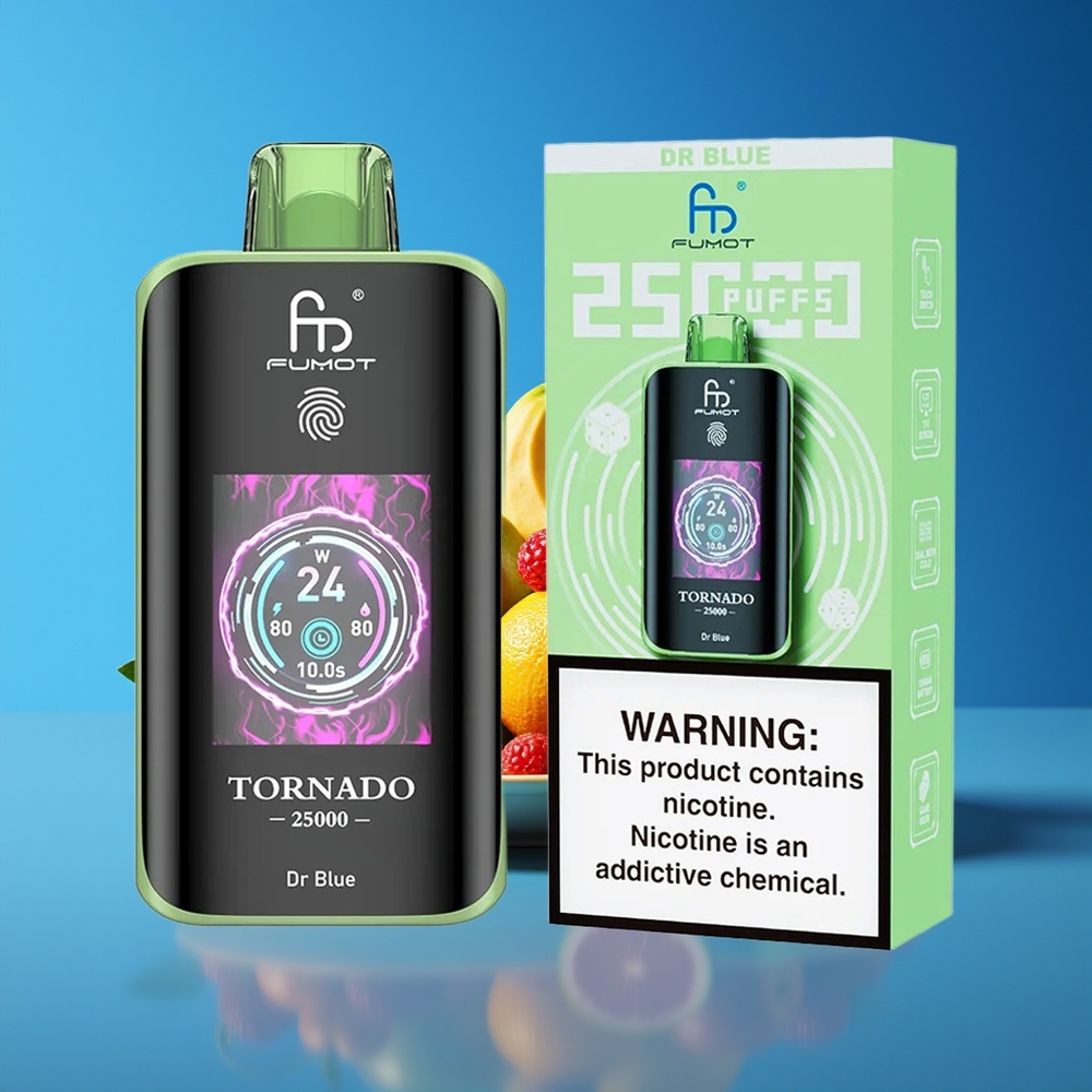 Fumot Tornado 25000 Puffs HD Screen 700mAh 20ml Type-C Rechargeable Dr Blue