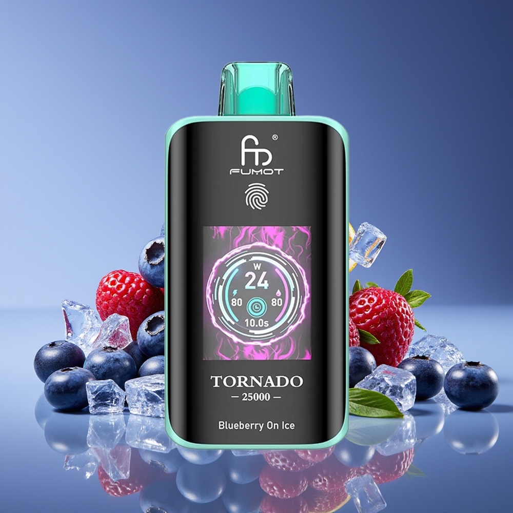 Fumot Tornado 25000 Puffs HD Screen 700mAh Rechargeable 20ml Blueberry On Ice