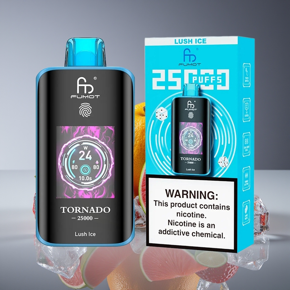 Fumot Tornado 25000 Puffs HD Screen 700mAh Rechargeable 20ml Lush Ice