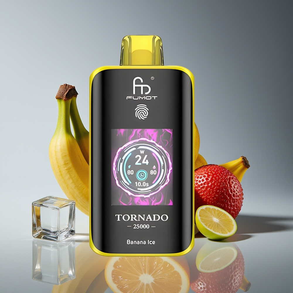 Fumot Tornado 25000 Puffs HD Screen Rechargeable 20ml Banana Ice Disposable Vape