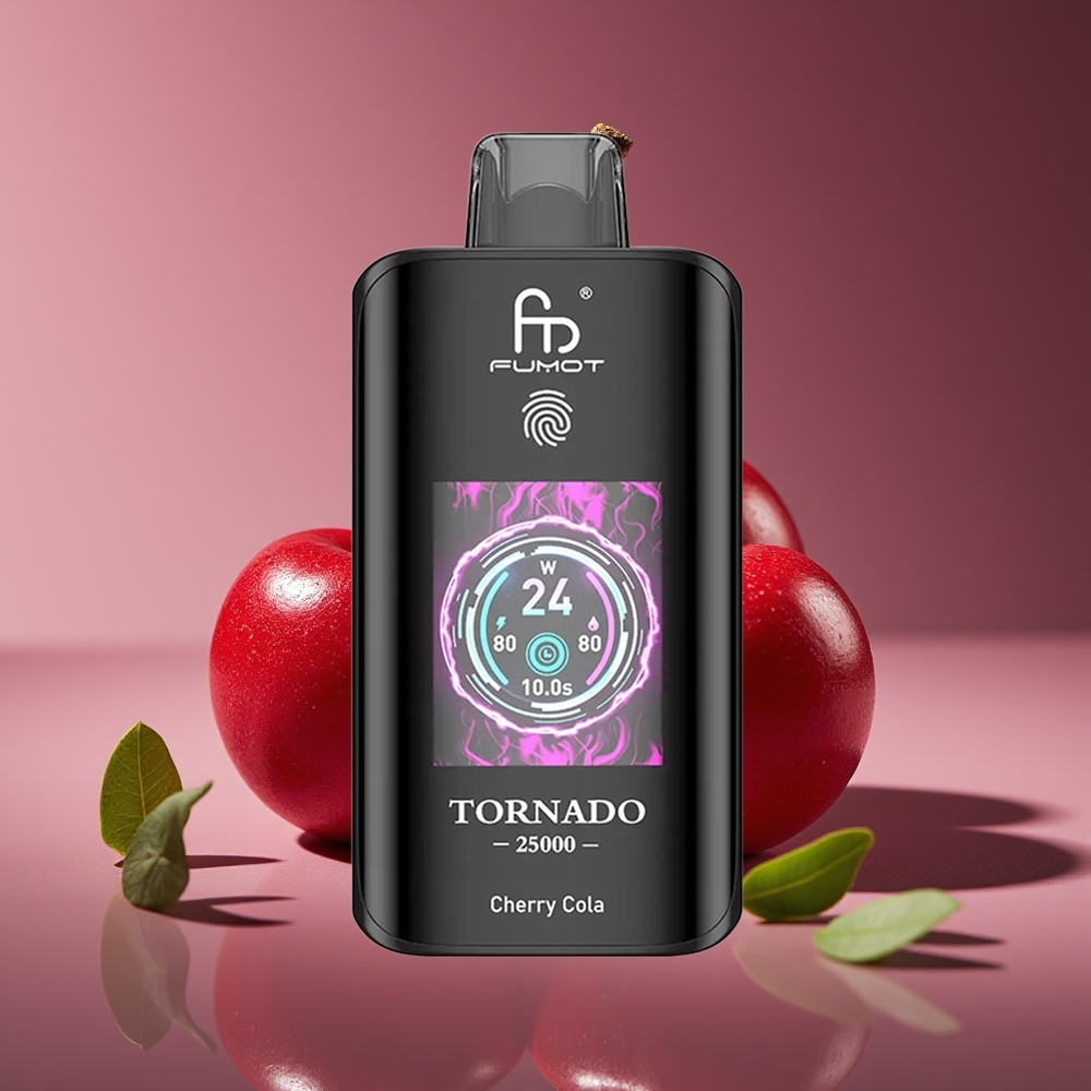 Fumot Tornado 25000 Puffs HD Screen Rechargeable Cherry Cola Disposable Vape