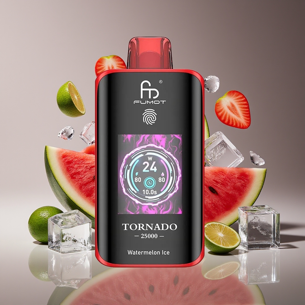 Fumot Tornado 25000 Puffs HD Screen Rechargeable Watermelon Ice Disposable Vape