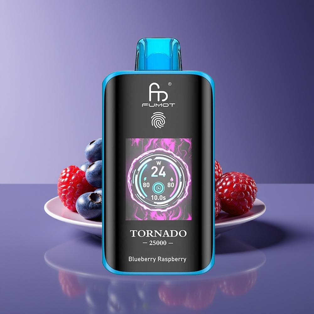 Fumot Tornado 25000 Puffs Rechargeable 20ml Disposable Vape Blueberry Raspberry
