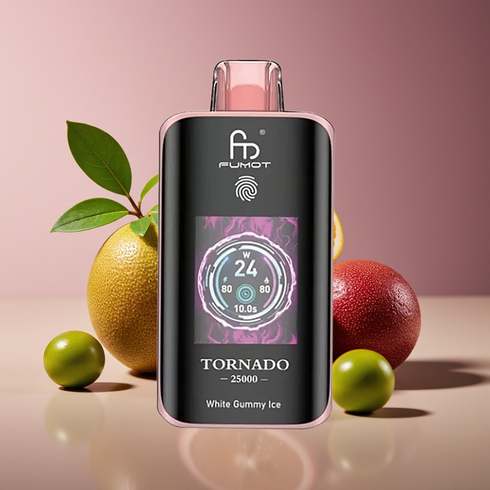 Fumot Tornado 25000 Puffs Rechargeable HD Screen 20ml Kiwi Passion Fruit Guava