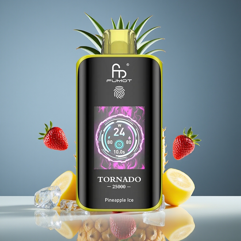 Fumot Tornado 25000 Puffs Rechargeable HD Screen Pineapple Ice Disposable Vape