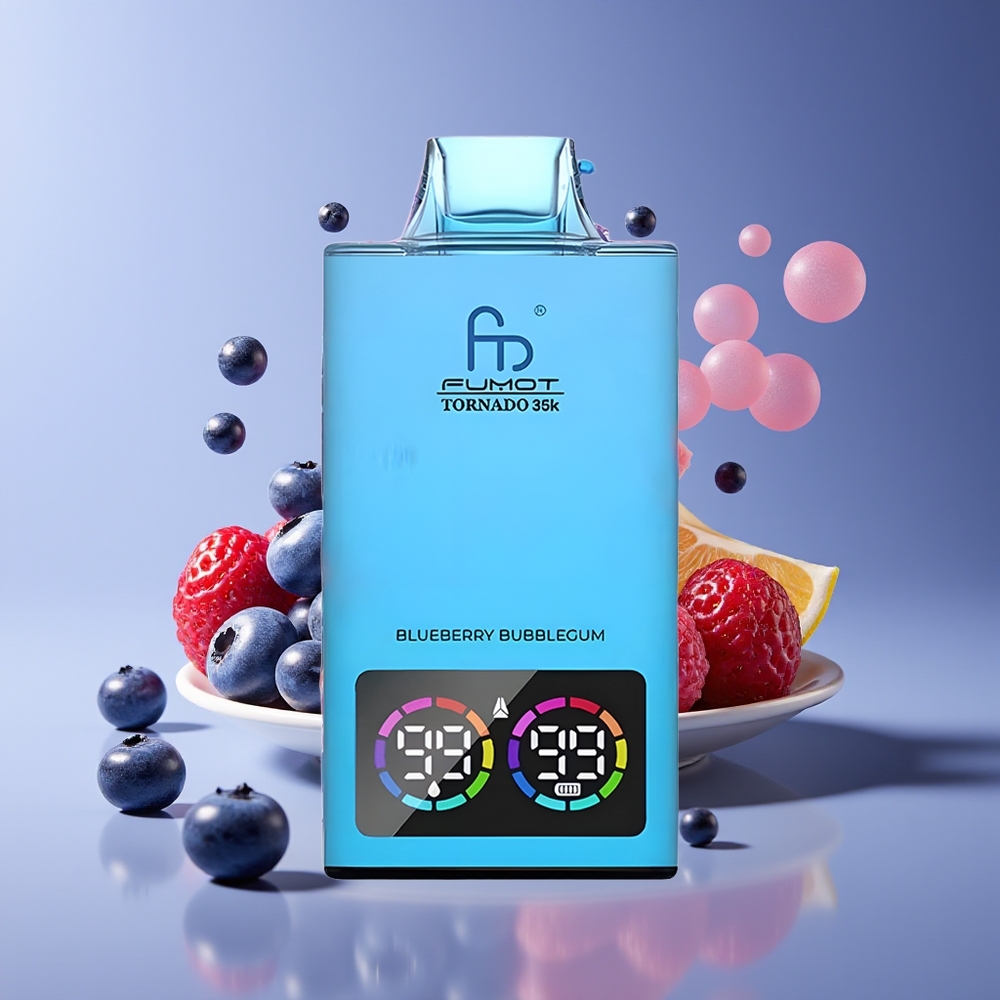 Fumot Tornado 35K Dual Mesh 15ml 700mAh USB-C Disposable Vape Blueberry Bubblegum