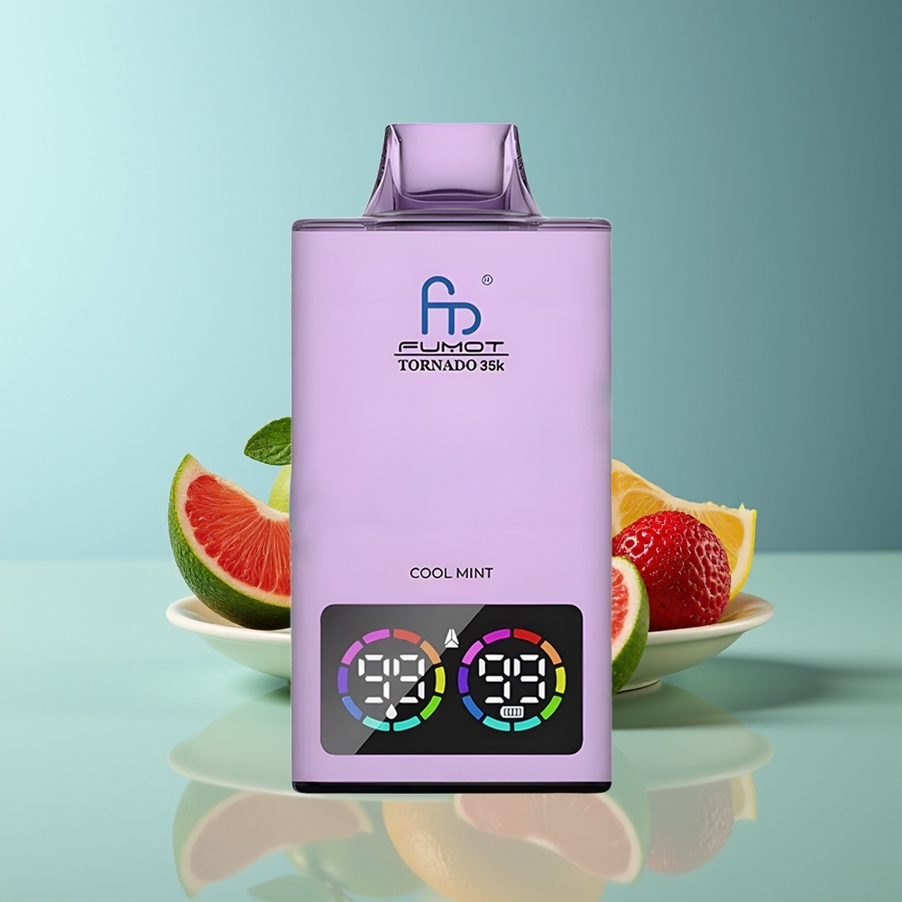 Fumot Tornado 35K Dual Mesh Cool Mint Disposable Vape 15ml 700mAh USB-C RGB