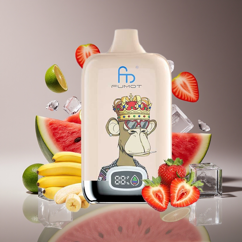 Fumot Tornado Digital Box 12000 Puffs 20ml Mesh Rechargeable Watermelon Ice Disposable Vape