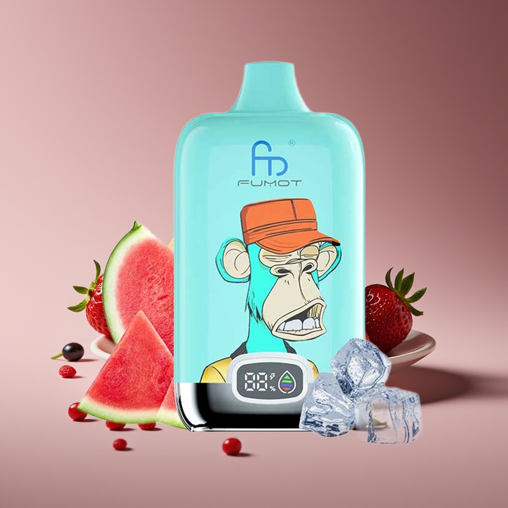 Fumot Tornado Digital Box 12000 Puffs 20ml Mesh Strawberry Donut Type-C MTL