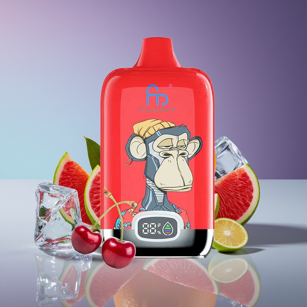 Fumot Tornado Digital Box 12000 Puffs Mesh Coil 20ml Rechargeable Ice Pop Disposable Vape