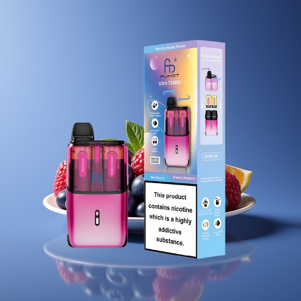 Fumot Ultra T32000 24ml 800mAh Mesh Disposable Vape Blue Razz Ice - Blueberry Raspberry