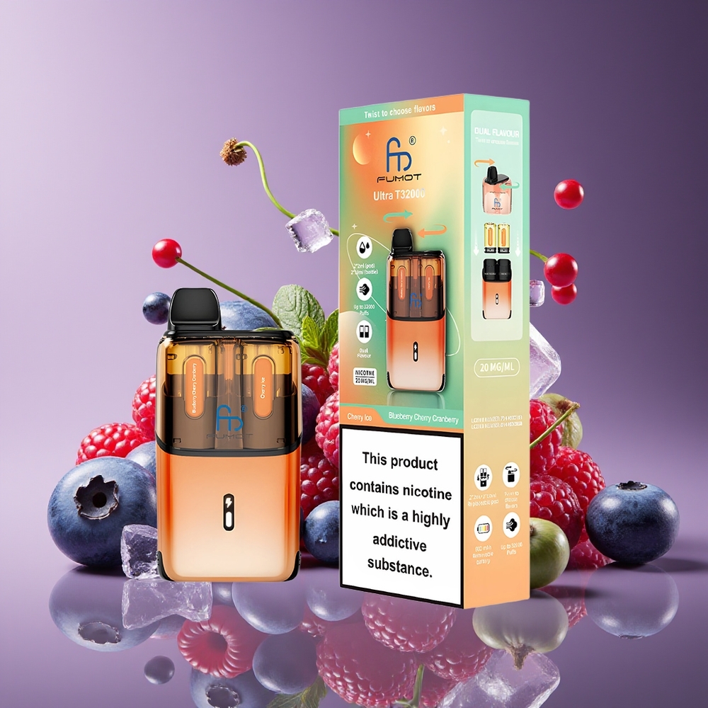 Fumot Ultra T32000 24ml 800mAh Mesh Disposable Vape Blueberry Cherry Cranberry - Cherry Ice