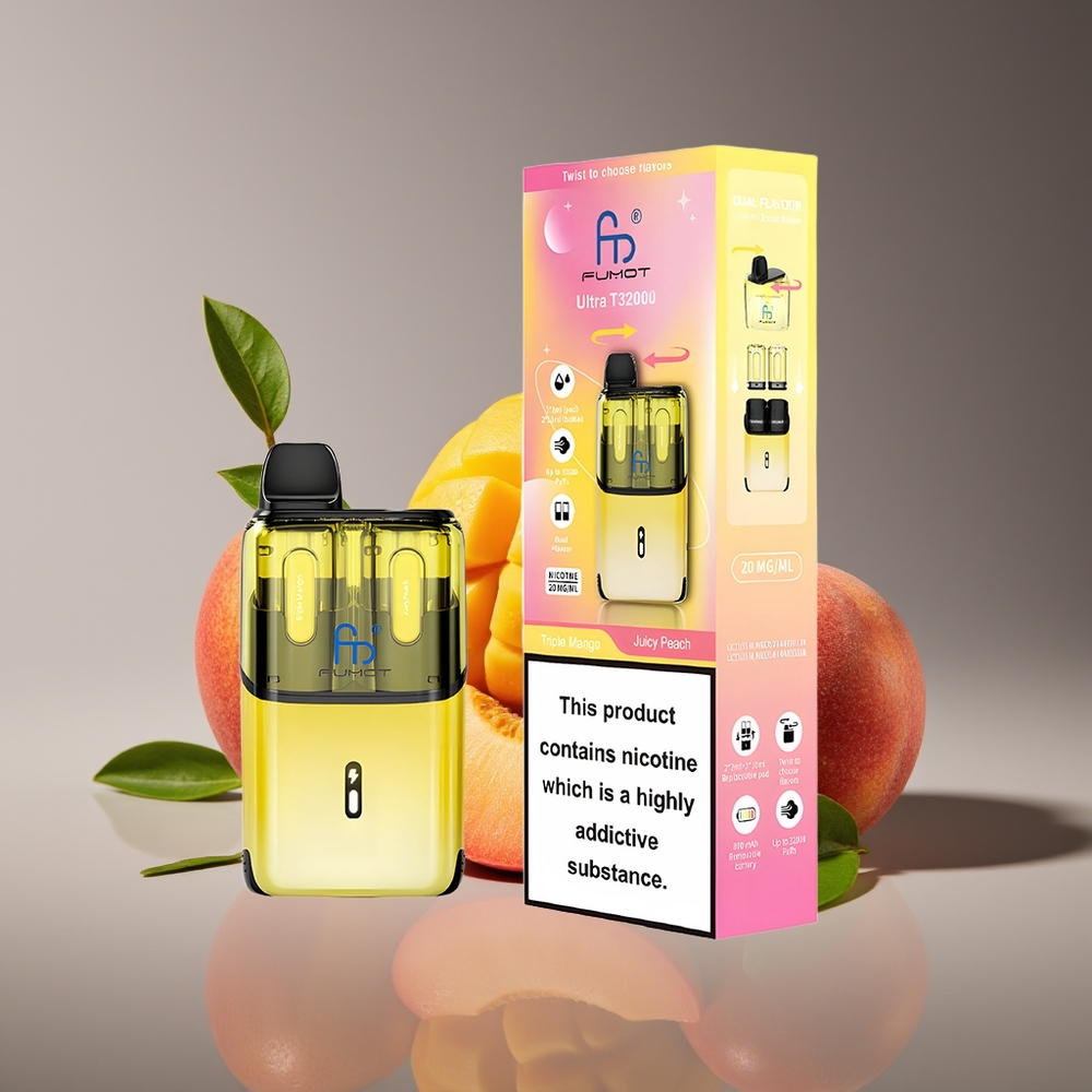 Fumot Ultra T32000 24ml 800mAh Mesh Disposable Vape Triple Mango - Juicy Peach