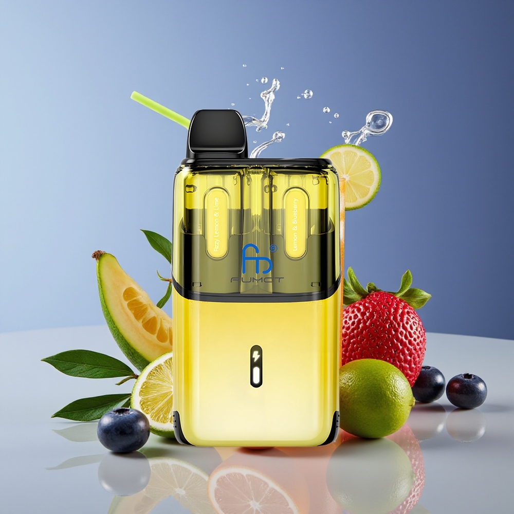 Fumot Ultra T32000 24ml 800mAh Type-C Mesh Disposable Vape Fizzy Lemon Lime  Blueberry