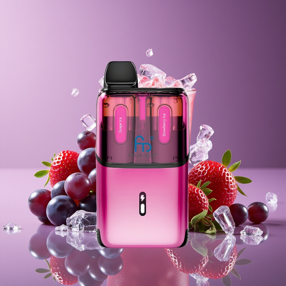 Fumot Ultra T32000 Disposable Vape 24ml 800mAh Type-C Grape Ice - Strawberry Ice
