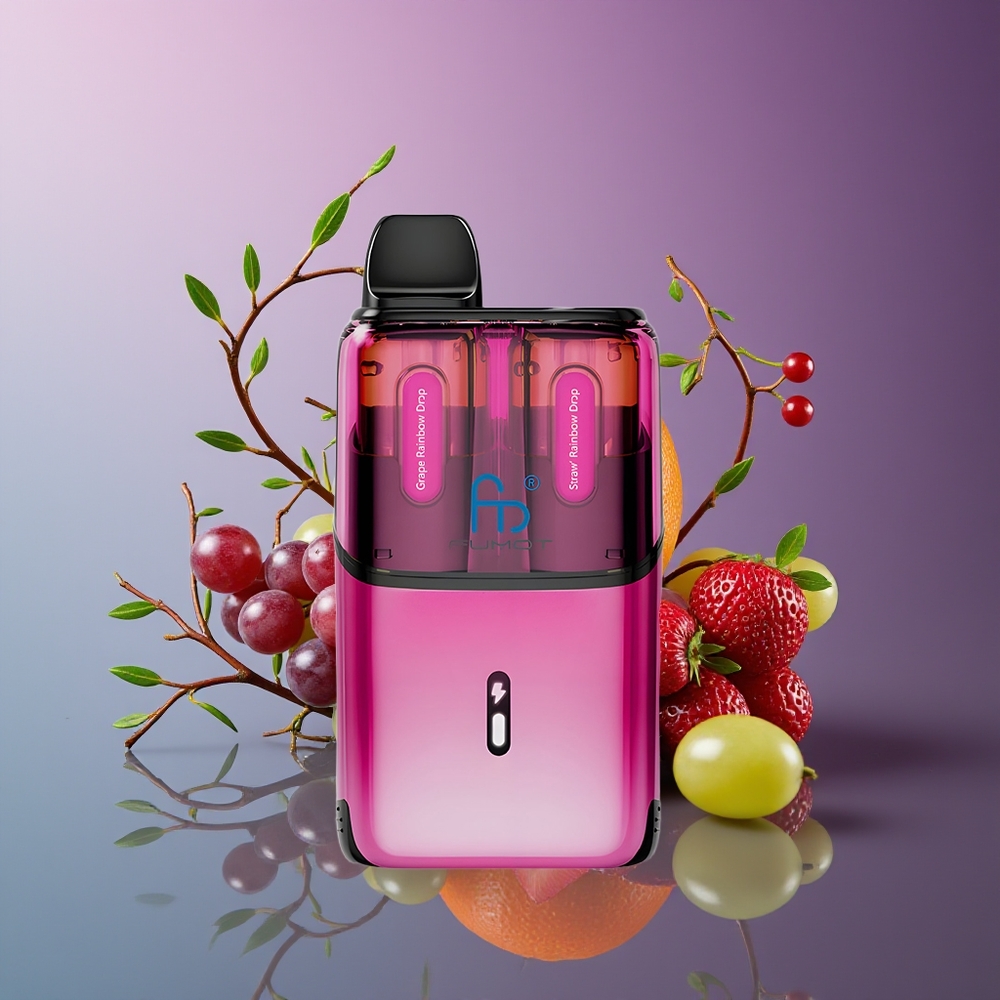 Fumot Ultra T32000 Disposable Vape 24ml Mesh Grape Rainbow - Straw Rainbow
