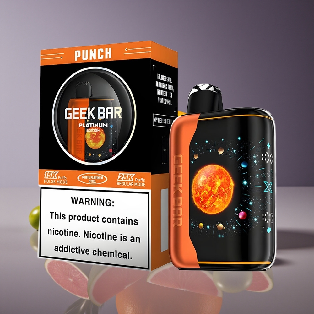 GEEK BAR Platinum Edition 25000 Disposable Vape - 20mL Dual Mesh USB-C Matte Steel