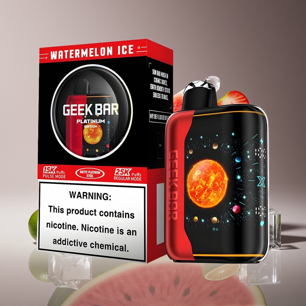 GEEK BAR Platinum Edition 25000 Puffs Dual Mesh Quick Charge USB-C Watermelon Ice Disposable Vape