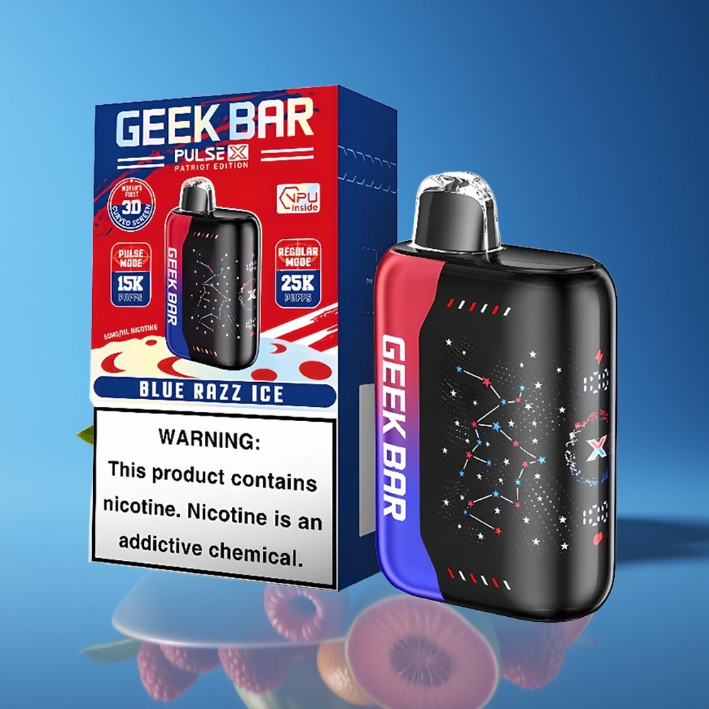 GEEK BAR Pulse X 25000 Puffs 18mL Dual Mesh USB-C 3D Screen Patriot Edition