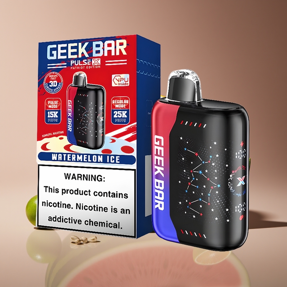GEEK BAR Pulse X 25000 Puffs 18mL Dual Mesh USB-C 3D Screen Patriot Edition