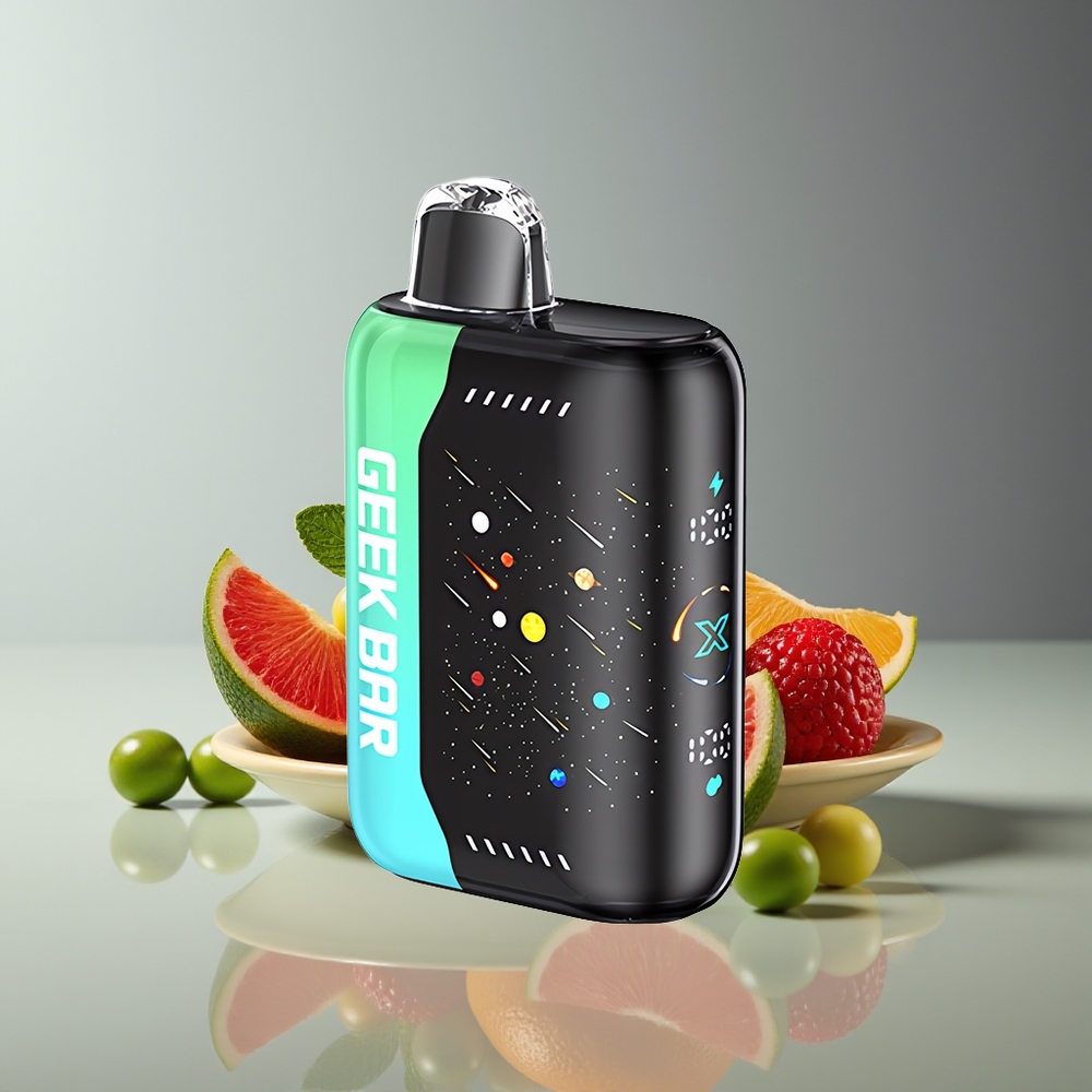 GEEK BAR Pulse X 42K Puffs Meteor Edition Atl Mint with Dual Mesh Coil 820mAh Fast-Charging Power Sync Tech 3D Curved Screen