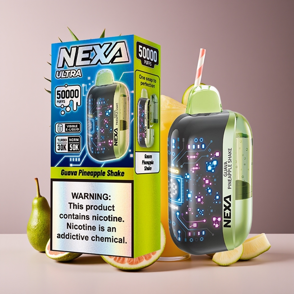 NEXA Ultra 50K 20mL 800mAh 5 Type-C 3D Curved Screen Guava Pineapple Disposable Vape