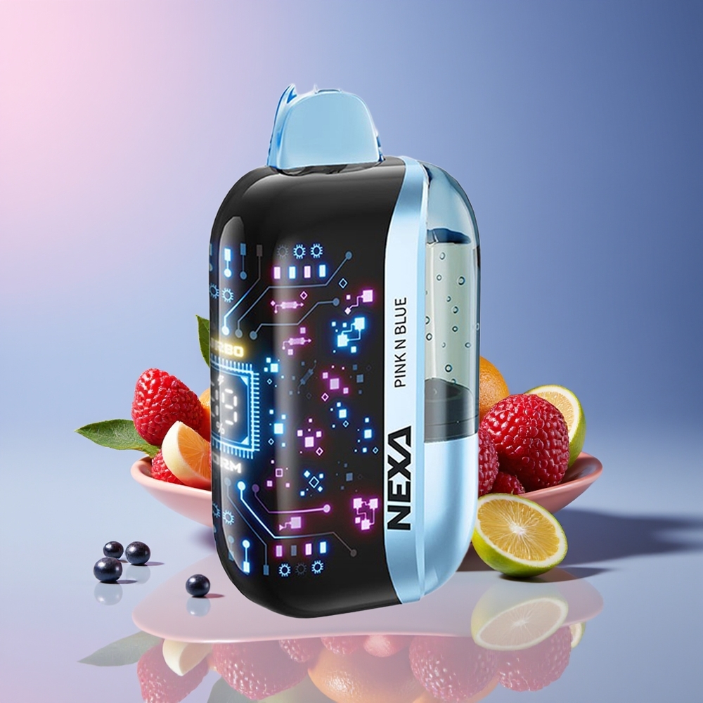 NEXA Ultra 50K 20ml 800mAh 5 Dual Mesh 3D Curved Screen Type-C Pink N Blue Disposable Vape