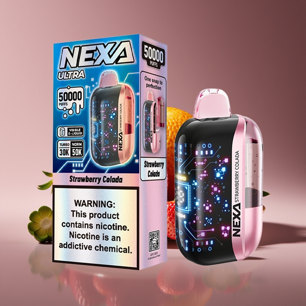 NEXA Ultra 50K 20ml 800mAh Type-C 3D Screen Disposable Vape Strawberry Colada