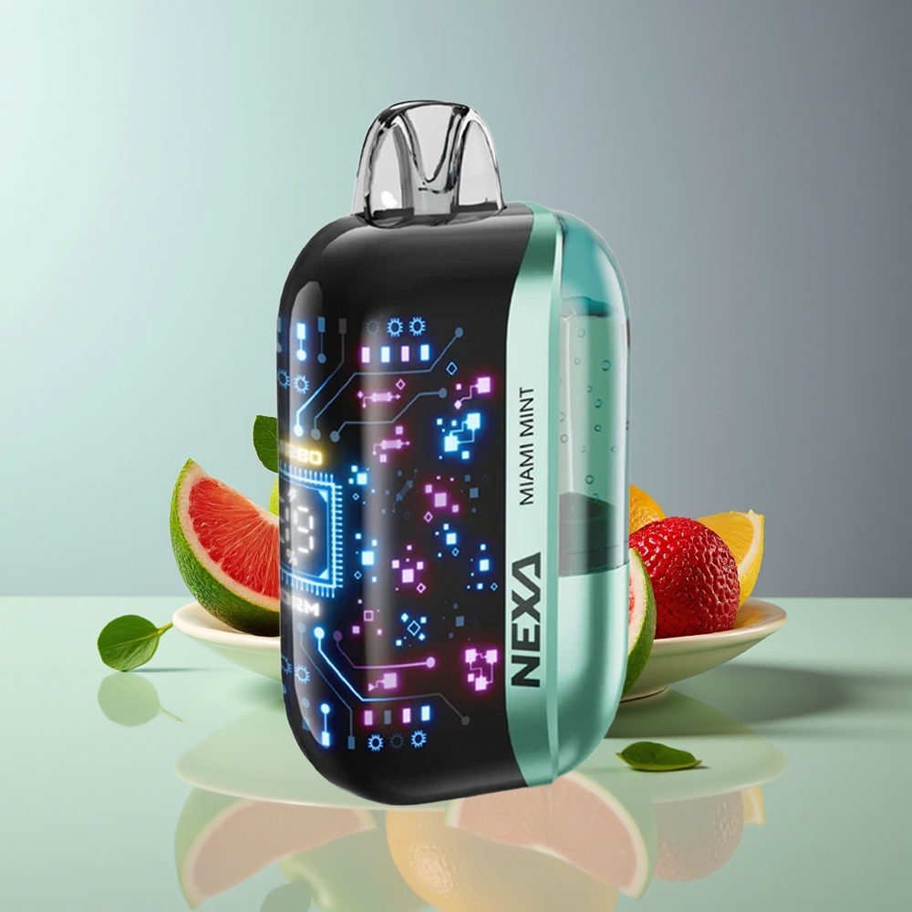 NEXA Ultra 50K Disposable Vape 20mL 800mAh 5 Nicotine Dual Mesh 09ohm Type-C Miami Mint