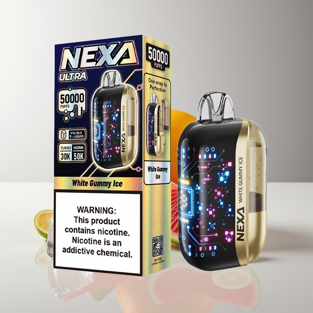 NEXA Ultra 50K Disposable Vape 20ml 800mAh Type-C White Gummy Ice