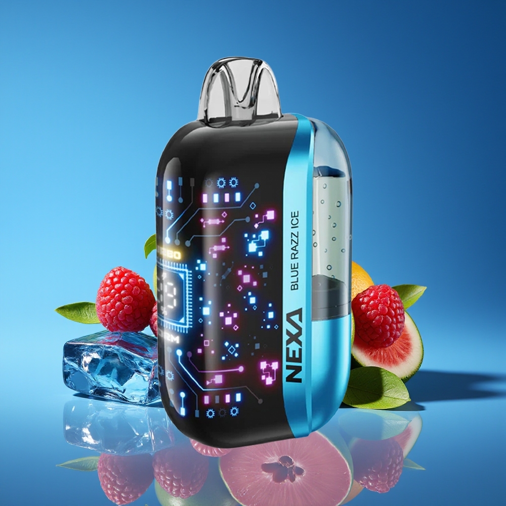 NEXA Ultra 50K Disposable Vape Blue Razz Ice 20mL 800mAh 5 Nicotine Dual Mesh Type-C