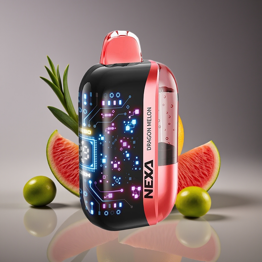 NEXA Ultra 50K Disposable Vape Dragon Melon 20ml 800mAh 5 Type-C 3D Screen