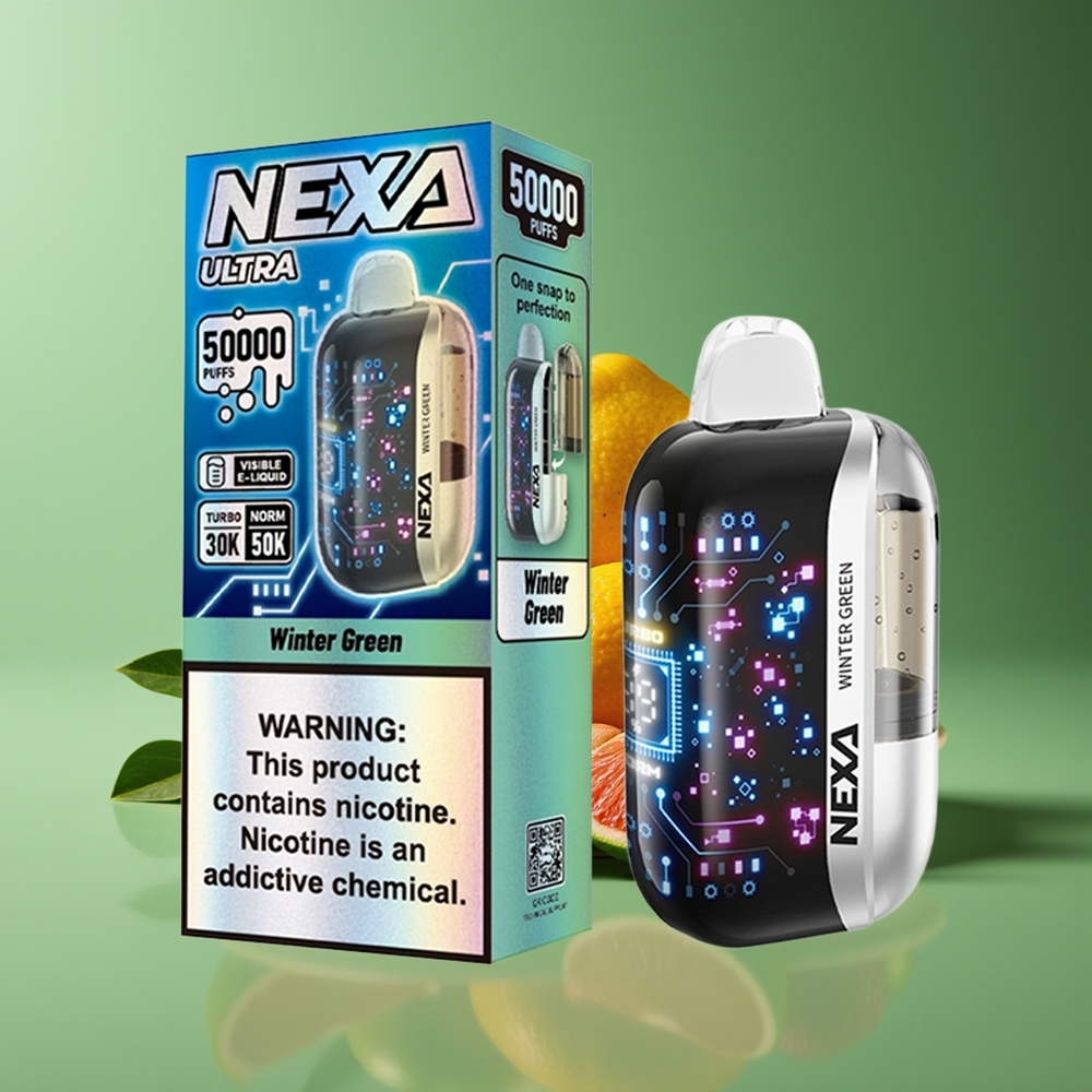 NEXA Ultra 50K Disposable Vape Winter Green 20mL 800mAh 5 Dual Mesh