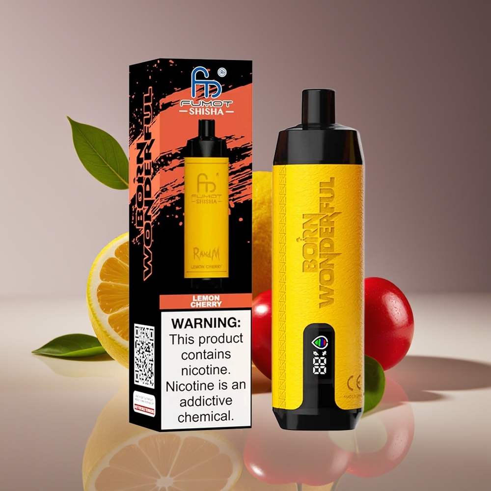 RandM Fumot Shisha 10000 Puffs 18mL 850mAh Type-C Lemon Cherry Disposable Vape