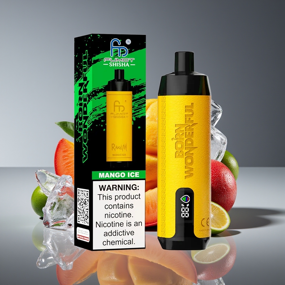 RandM Fumot Shisha 10000 Puffs 18mL 850mAh Type-C Mango Ice Disposable Vape