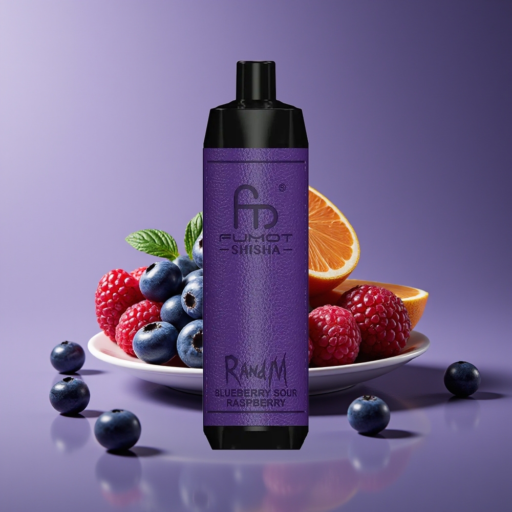 RandM Fumot Shisha 10000 Puffs 18ml Type-C 850mAh Mesh 05 Blueberry Sour Raspberry Disposable Vape