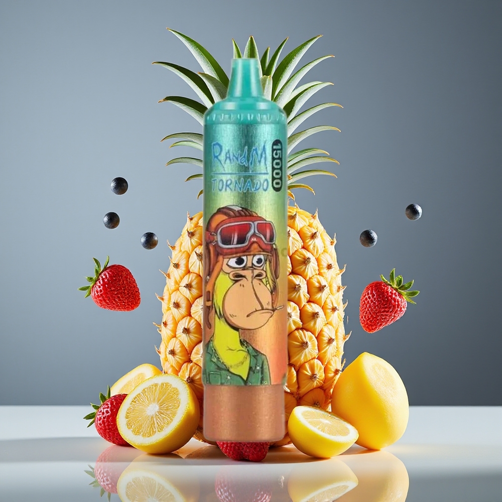 RandM Fumot Tornado 15000 Puffs 25ml 850mAh Mesh Iced Pineapple Disposable Vape