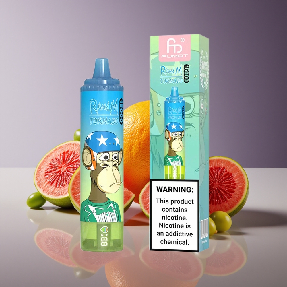 RandM Fumot Tornado 15000 Puffs 25ml 850mAh Mesh LCD Gummy Bear Disposable Vape