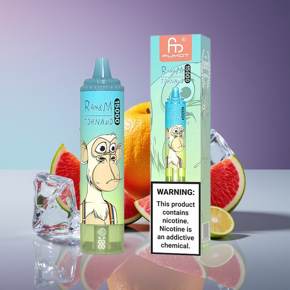 RandM Fumot Tornado 15000 Puffs 25ml 850mAh Mesh LCD Ice Pop Disposable Vape