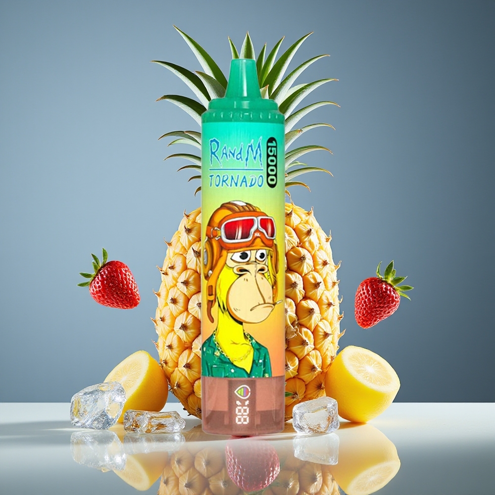 RandM Fumot Tornado 15000 Puffs 25ml 850mAh Mesh LCD Pineapple Ice Disposable Vape