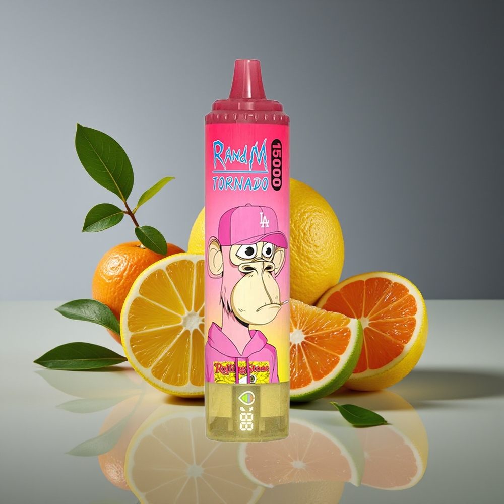 RandM Fumot Tornado 15000 Puffs 25ml 850mAh Mesh LCD Type-C Lemon Disposable Vape