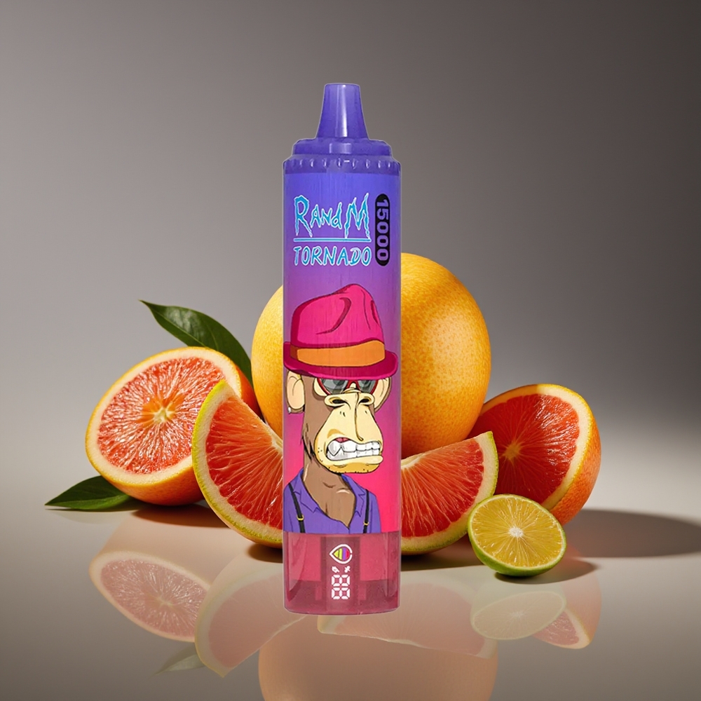RandM Fumot Tornado 15000 Puffs 25ml 850mAh Mesh LCD Type-C Sour Apple