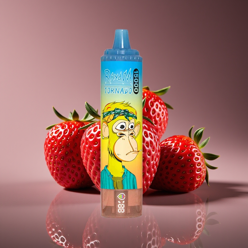 RandM Fumot Tornado 15000 Puffs 25ml 850mAh Mesh Strawberry Disposable Vape