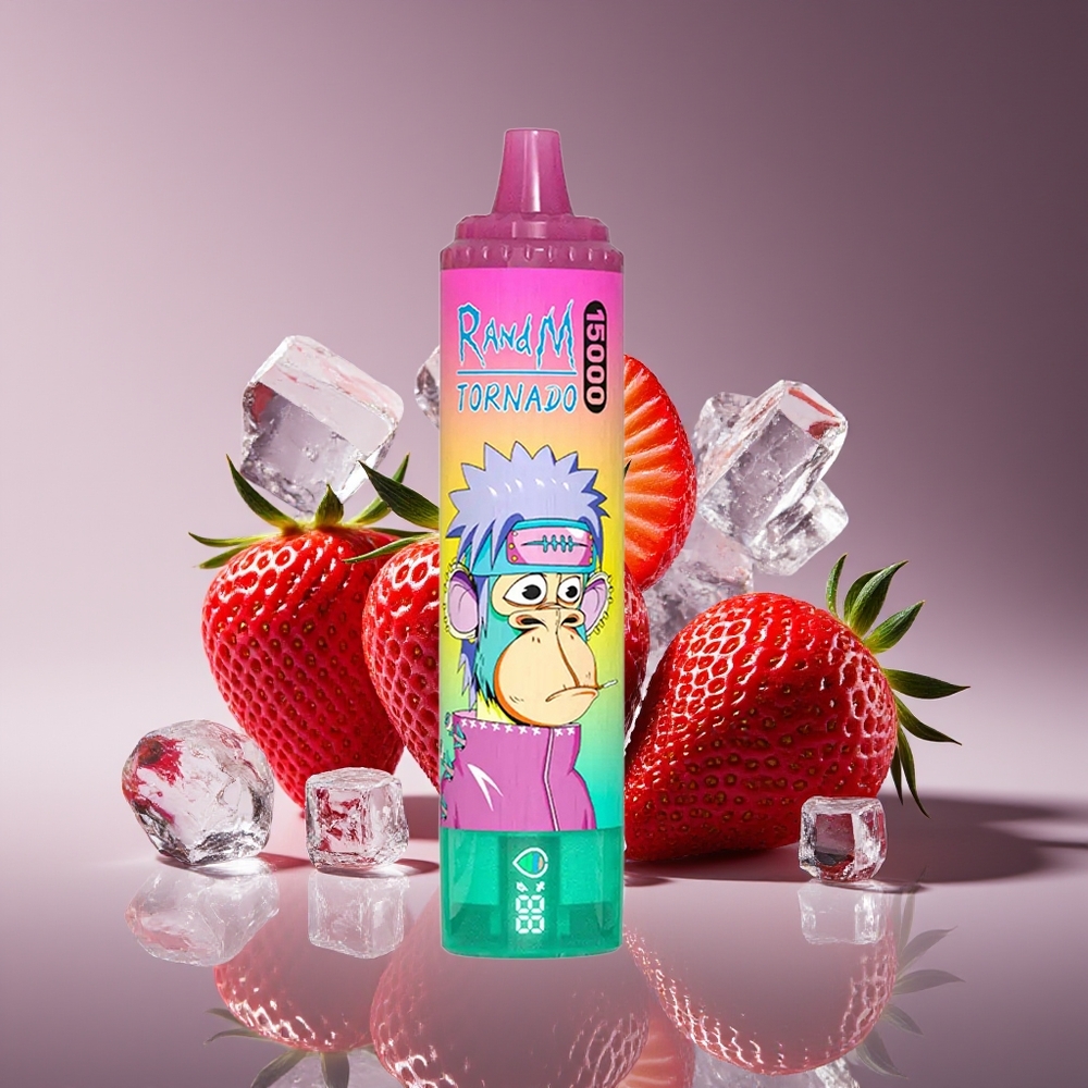 RandM Fumot Tornado 15000 Puffs 25ml 850mAh Mesh Strawberry Ice Disposable Vape